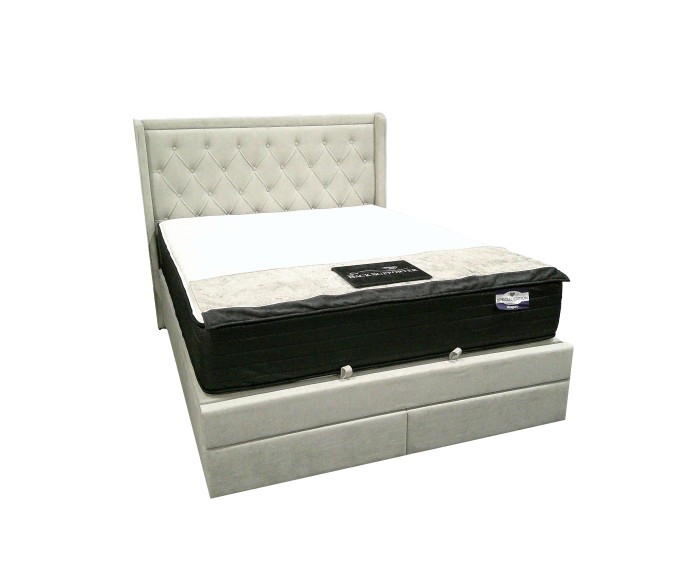 Quinn Upholstered Lift Drawer Bed King